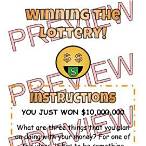 creative writing winning the lottery